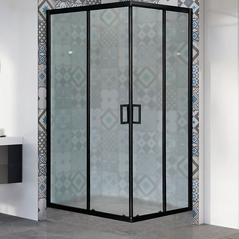 Душевой уголок Royal Bath HPD 120х90 профиль черный стекло матовое RB9120HPD-C-BL - 0