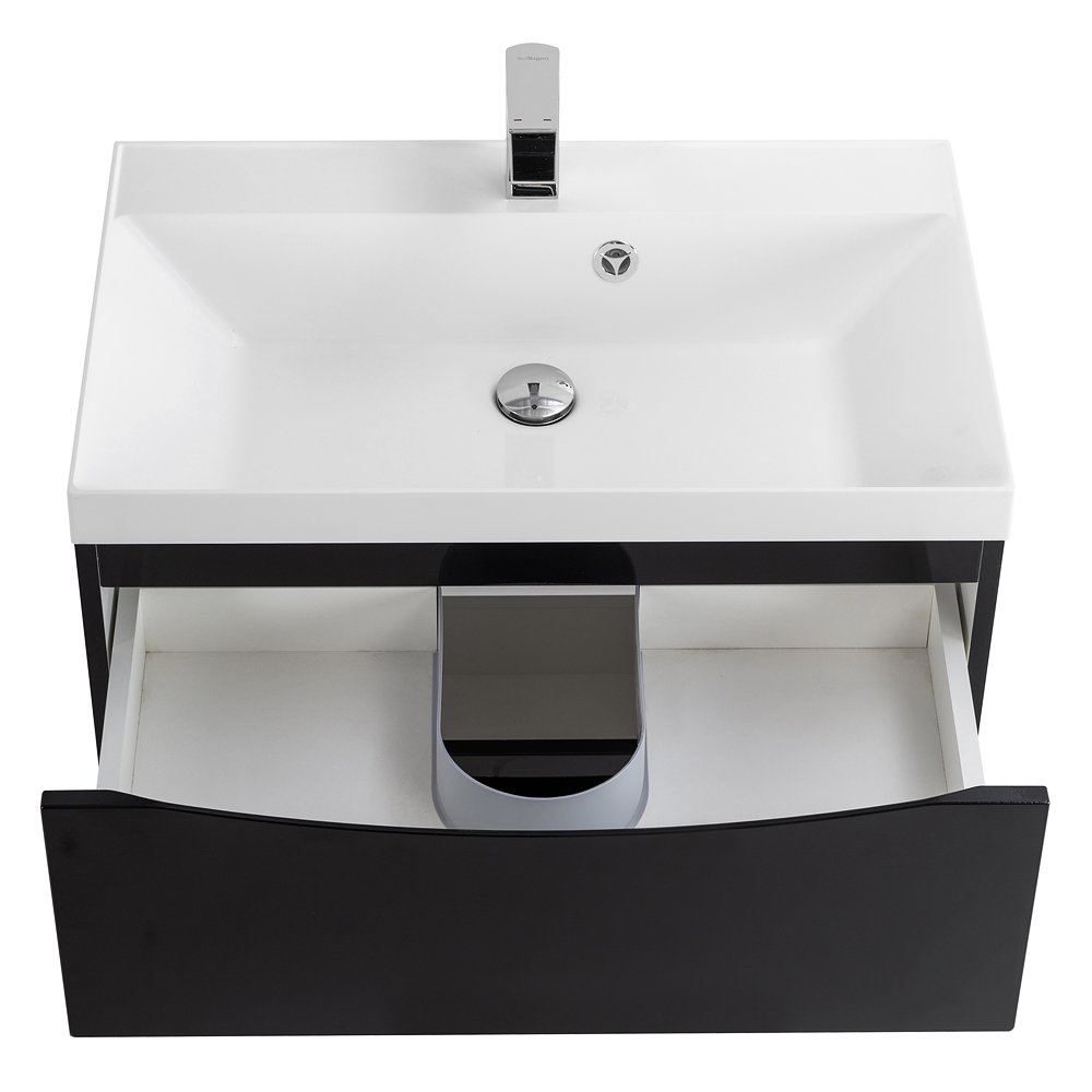 Тумба с раковиной Belbagno Marino 70 черный - 3