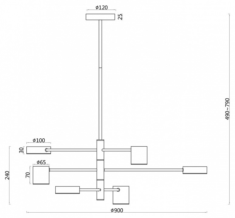 Подвесная люстра F-promo Ducan 3094-6P - 1