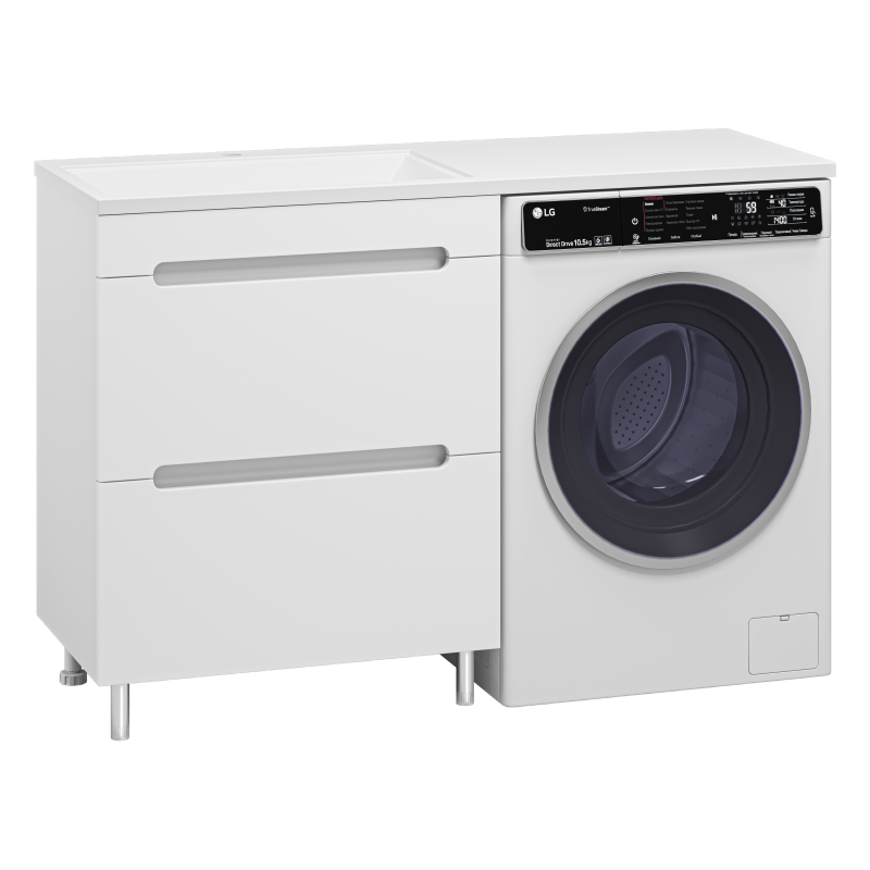 Тумба под стиральную машину Misty Байкал 70 белая глянцевая Э-Бай06070-022Я - 2