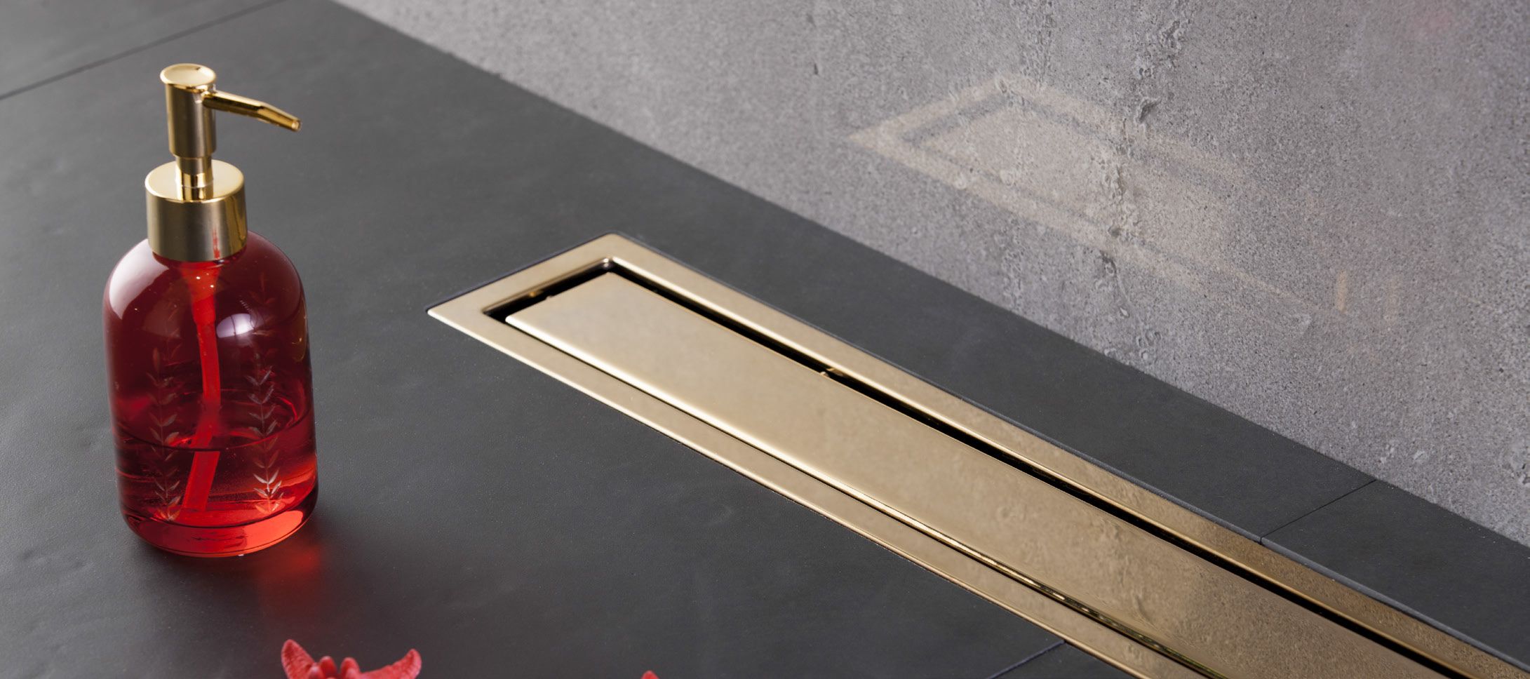 Душевой лоток Pestan Confluo Premium Gold Line 850 с решеткой 13100055 - 1