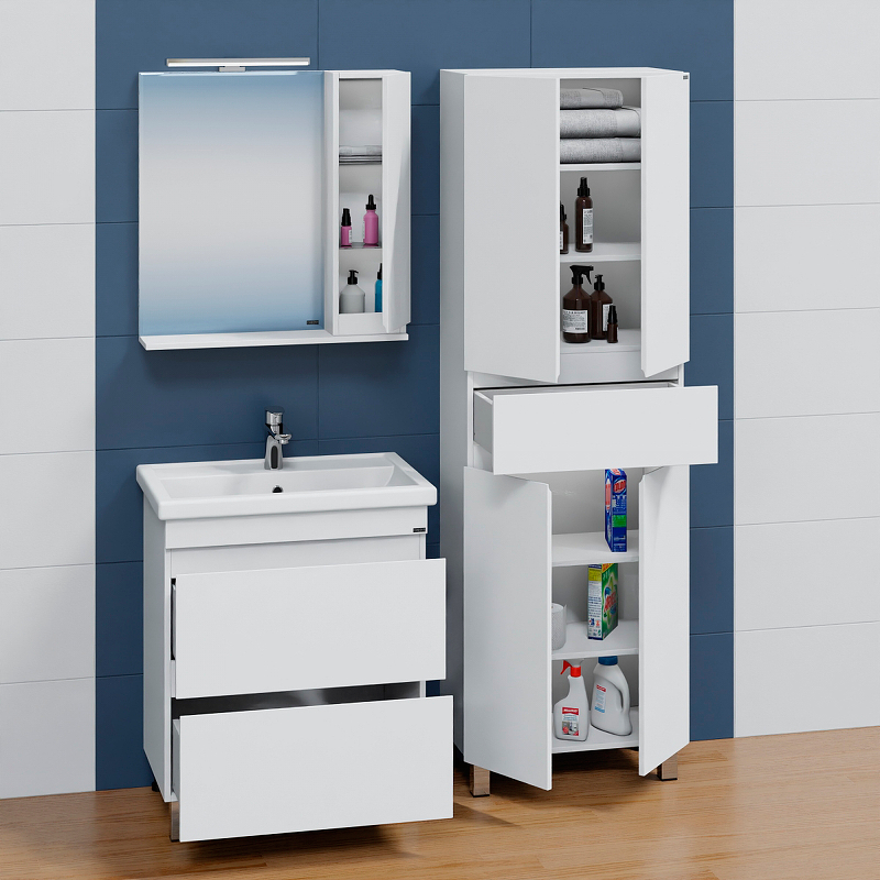 Тумба под раковину напольная Санта Марс 70 белый 700293 - 3