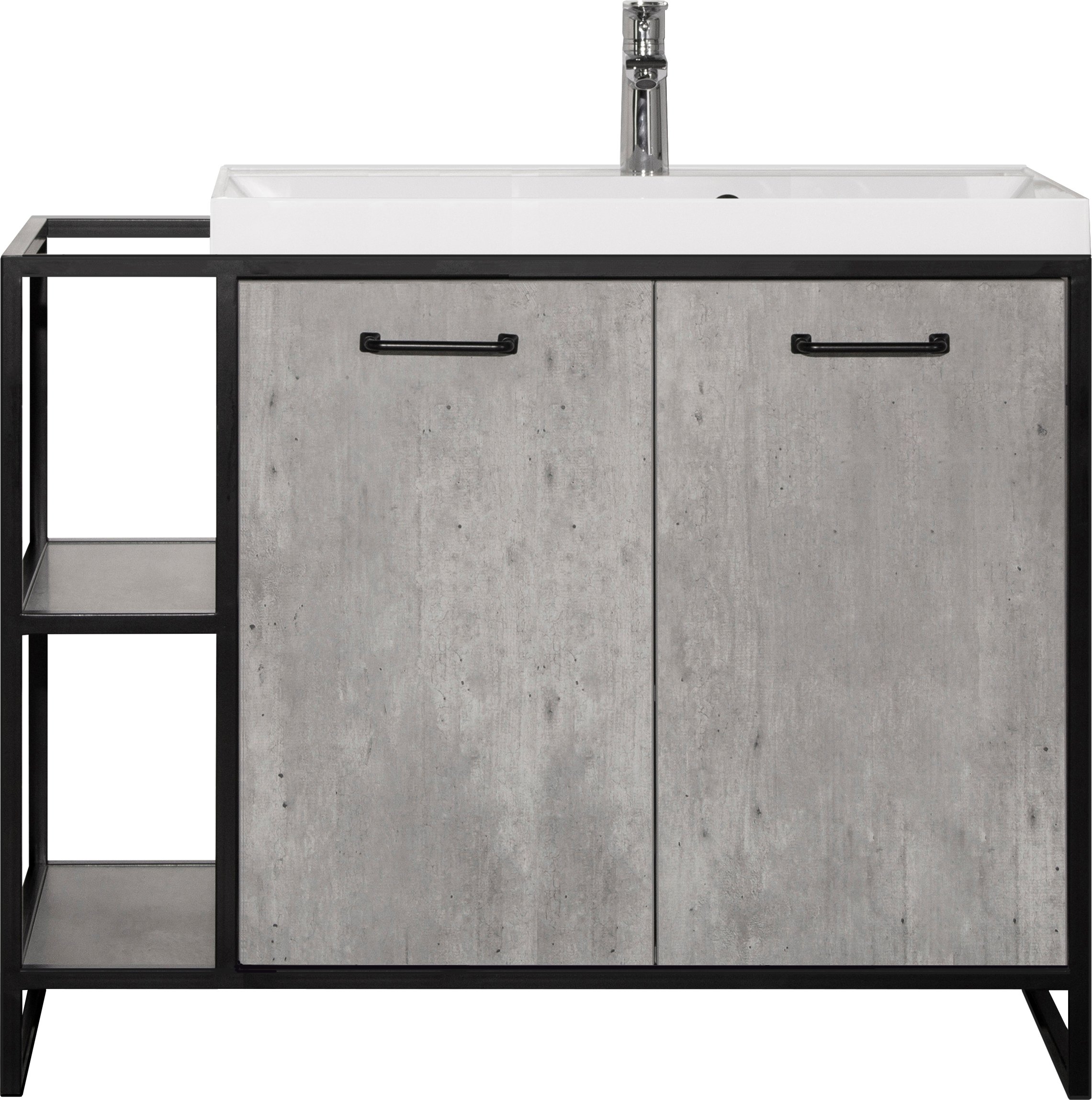 Тумба для комплекта Style Line Лофт 80/100 бетон ЛС-000010021 - 0