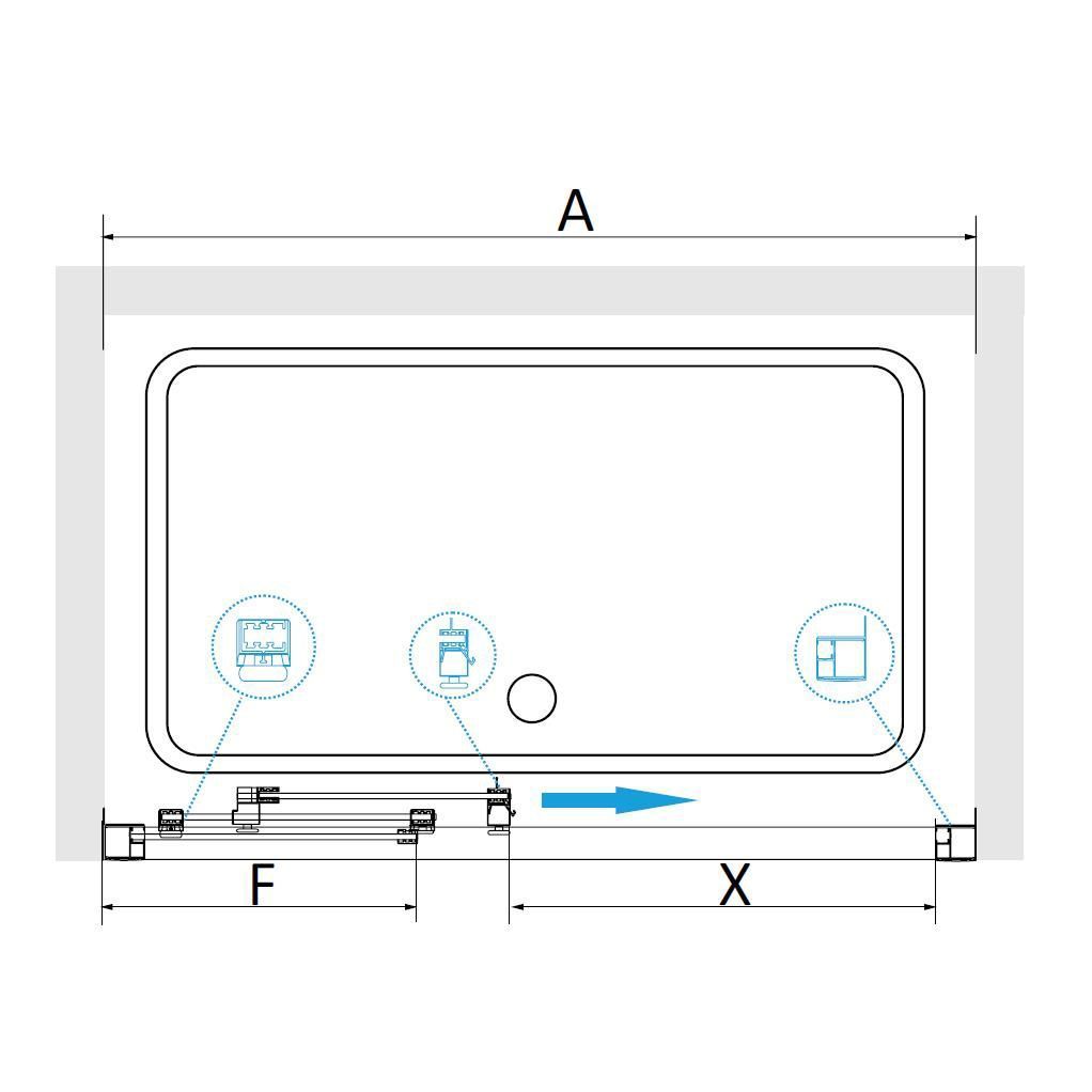 Душевая дверь RGW Classic 80х185 хром стекло прозрачное 410911108-11 - 1