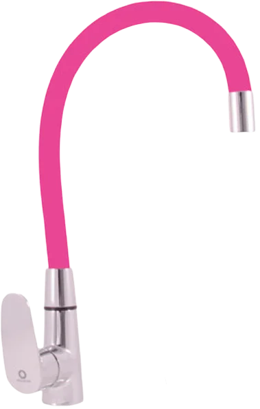 Смеситель для кухни Rav Slezak Amur с гибким изливом хром - розовый AM719.5/11R - 0