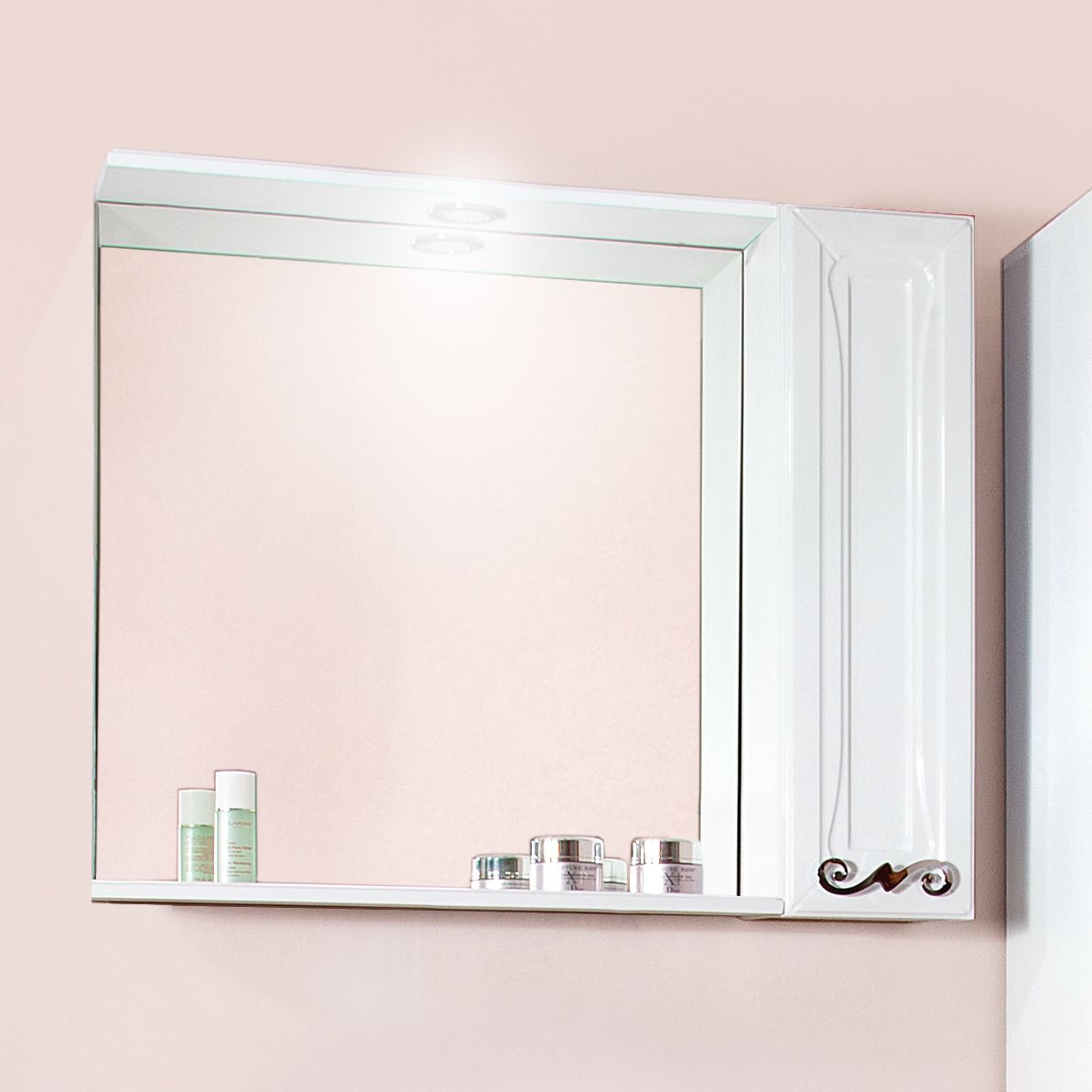 Зеркало-шкаф Бриклаер Адель 85 1 шкаф - 0