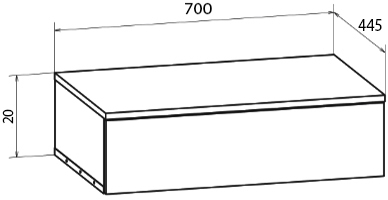 Тумба DIWO Элиста 70 антрацит С20444 - 2