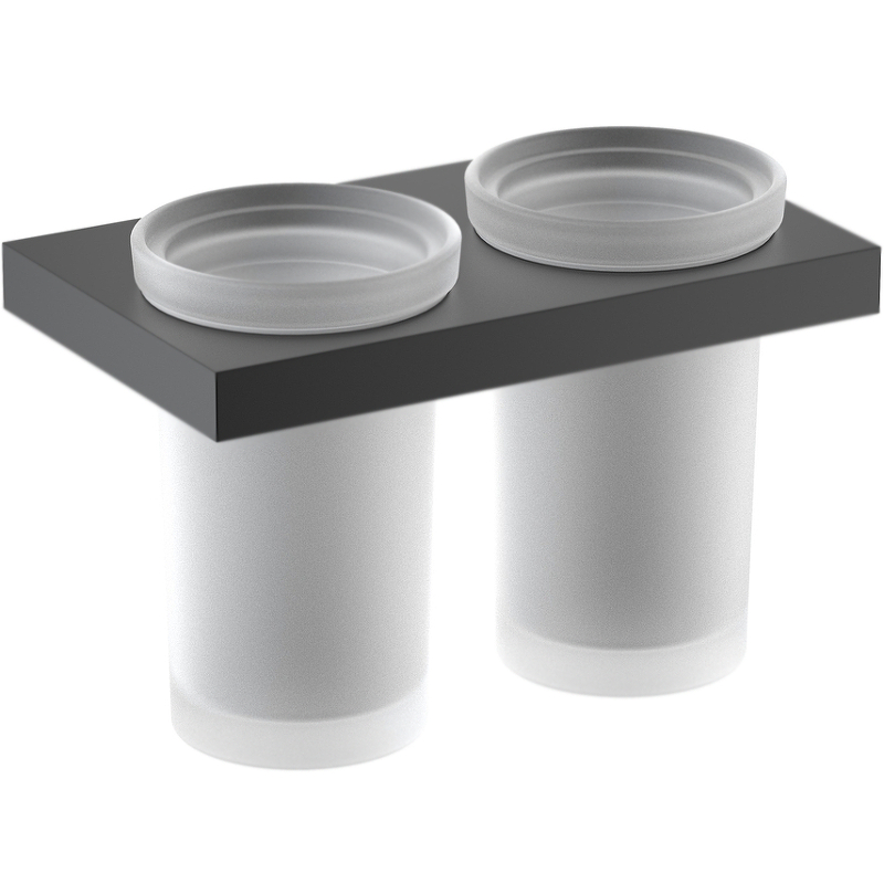 Стакан для зубных щеток двойной Timo Petruma черный матовый 15234/03 - 0