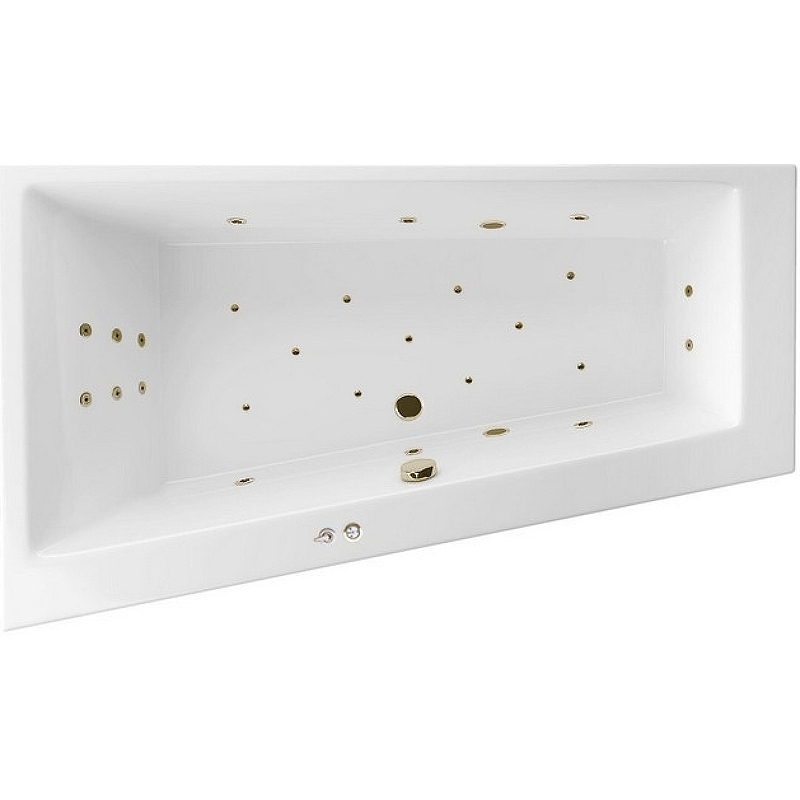 Акриловая ванна Excellent Sfera Slim 170х100 левая белая бронза с гидромассажем WAEX.SFL17S.ULTRA.BR - 0