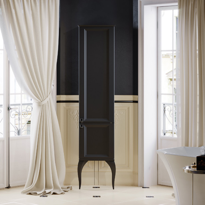 Шкаф-пенал Aqwella 5 stars LaDonna черный LAD0504BLK - 1