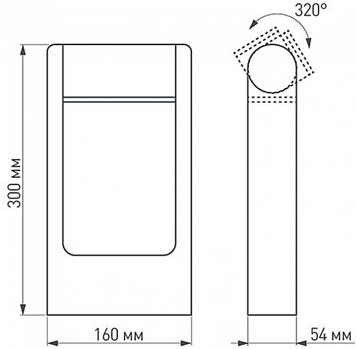 Уличный светодиодный светильник Arlight LGD-Path-Frame-Rotary-H300G-6W Warm3000 020397(1) - 2