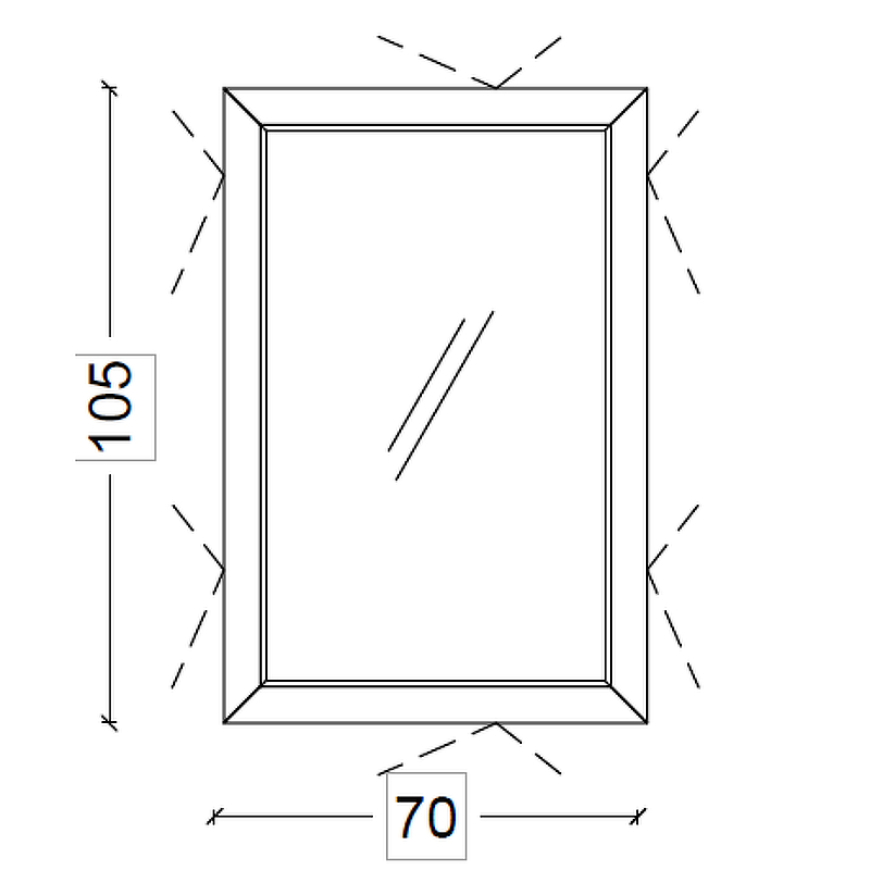 Зеркало с подсветкой Armadi Art Dolce 105х70 серебро 567-SL - 2