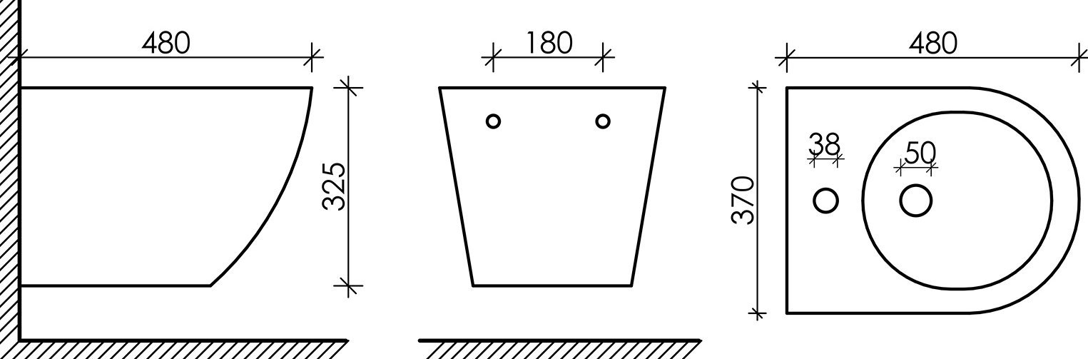 Биде подвесное Ceramica Nova Forma CN3010 - 1