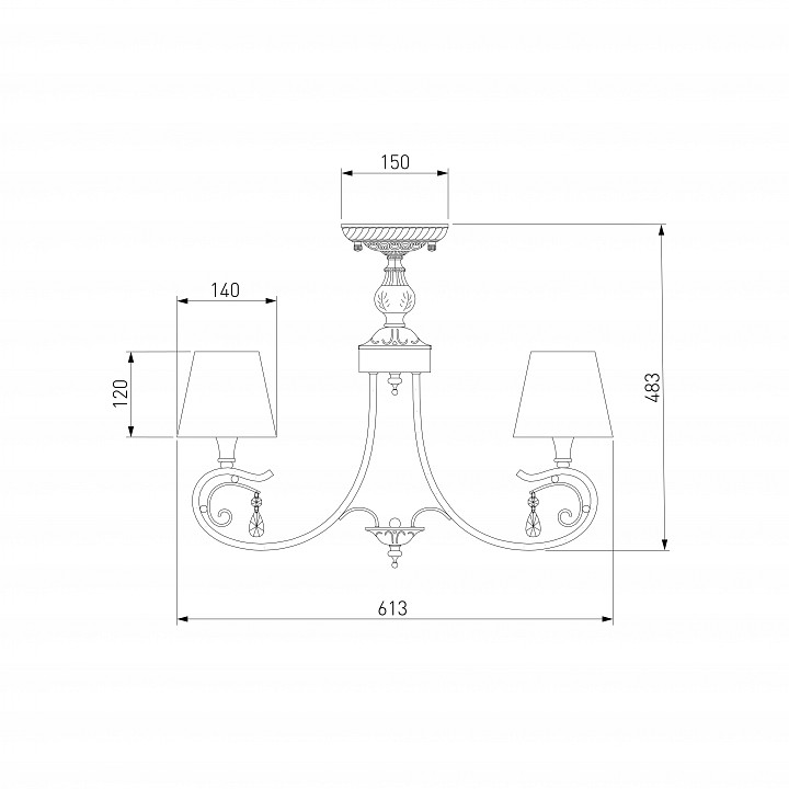Люстра на штанге Eurosvet Incanto 60069/5 серебро - 4