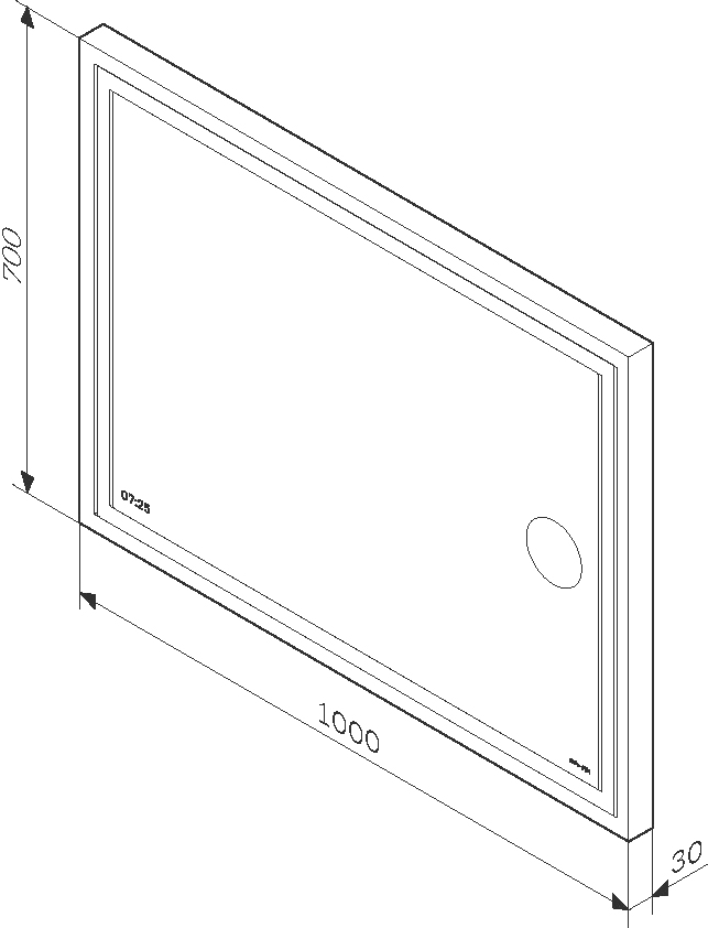 Зеркало AM.PM Gem 100 с LED-подсветкой, часами и косметическим зеркалом M91AMOX1003WG - 7