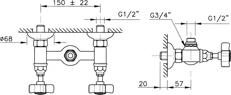 Смеситель Nicolazzi Classica Lusso 1425 CR 78 для душа 1425CR78 - 2