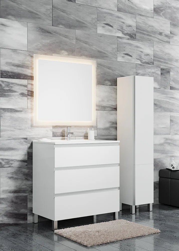 Тумба под раковину Sanvit Авеню-3 80 белый глянец kavenu3080w - 1