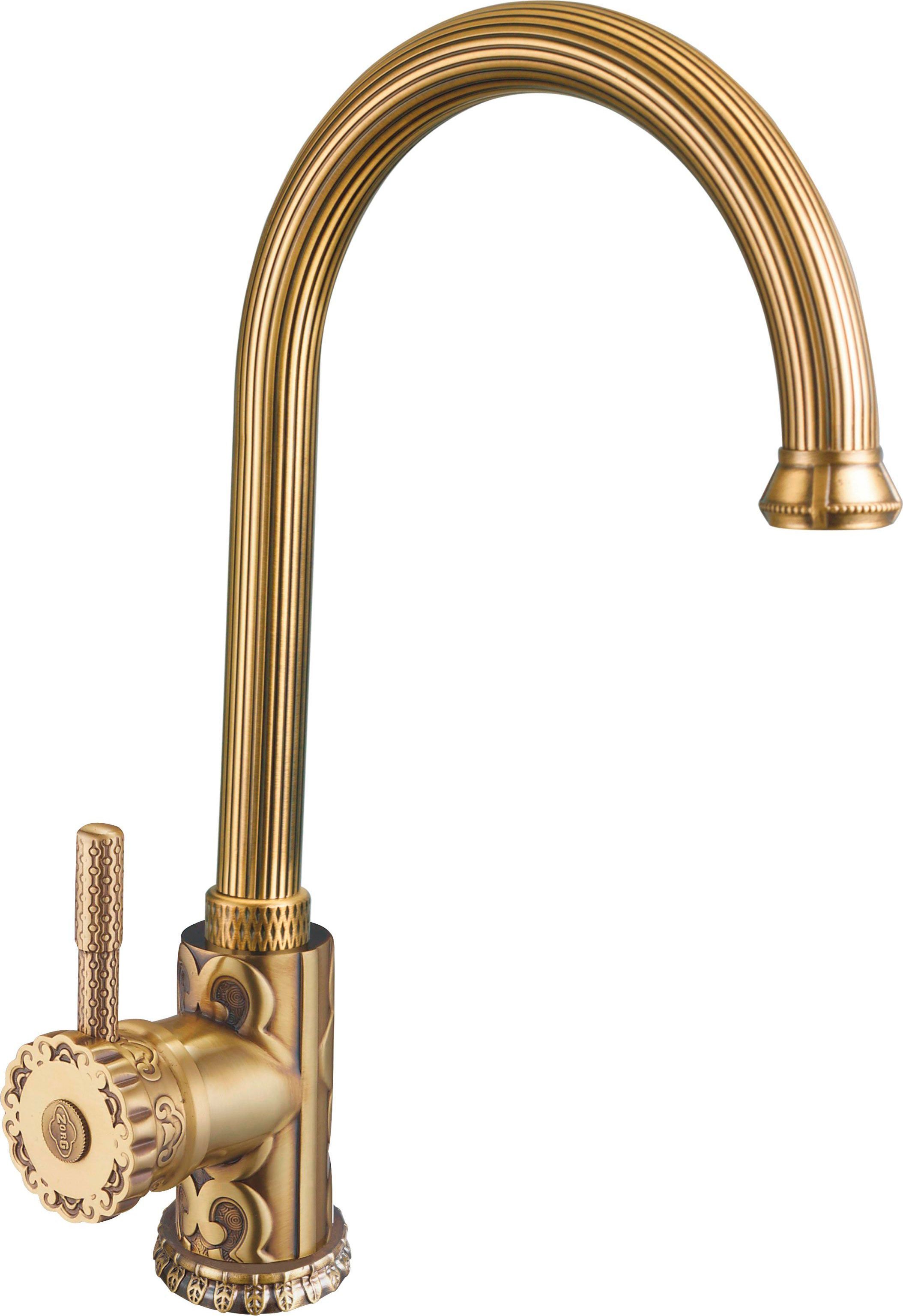Смеситель Zorg Antic A 108K-BR для кухонной мойки - 0