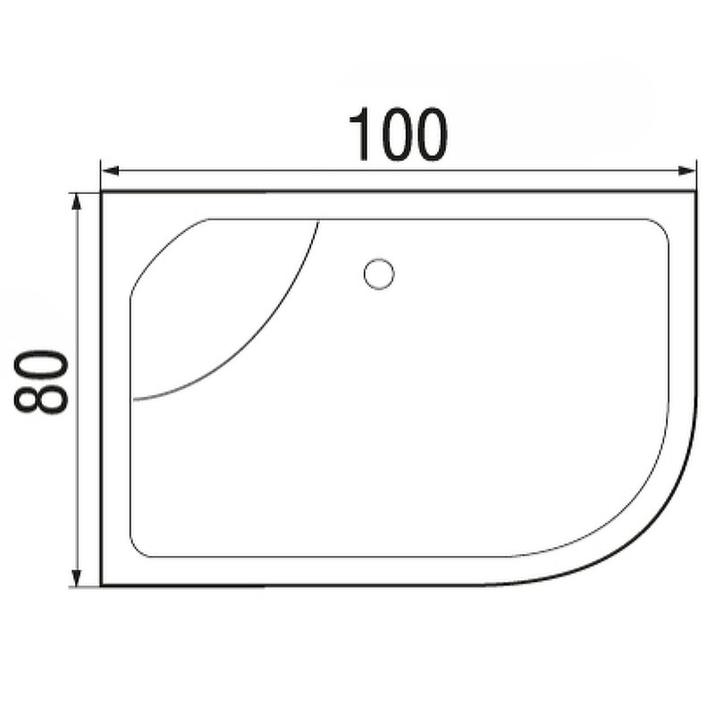 Душевой поддон River Wemor 100/80/44 L  10000006113 - 2