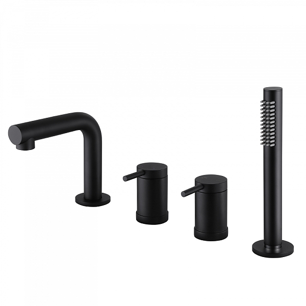 Смеситель на борт ванны ABBER Emotion черный матовый  AF8813B - 0