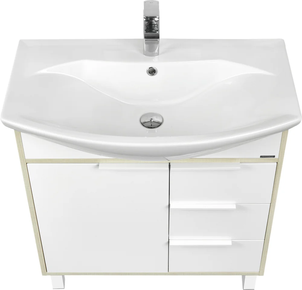 Комплект мебели Aquaton Рико 80 белый-светлое дерево - 3