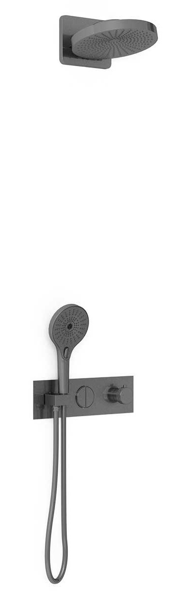 Душевой комплект Vincea Inspire с термостатом темный хром VSFW-422TI1GM - 0