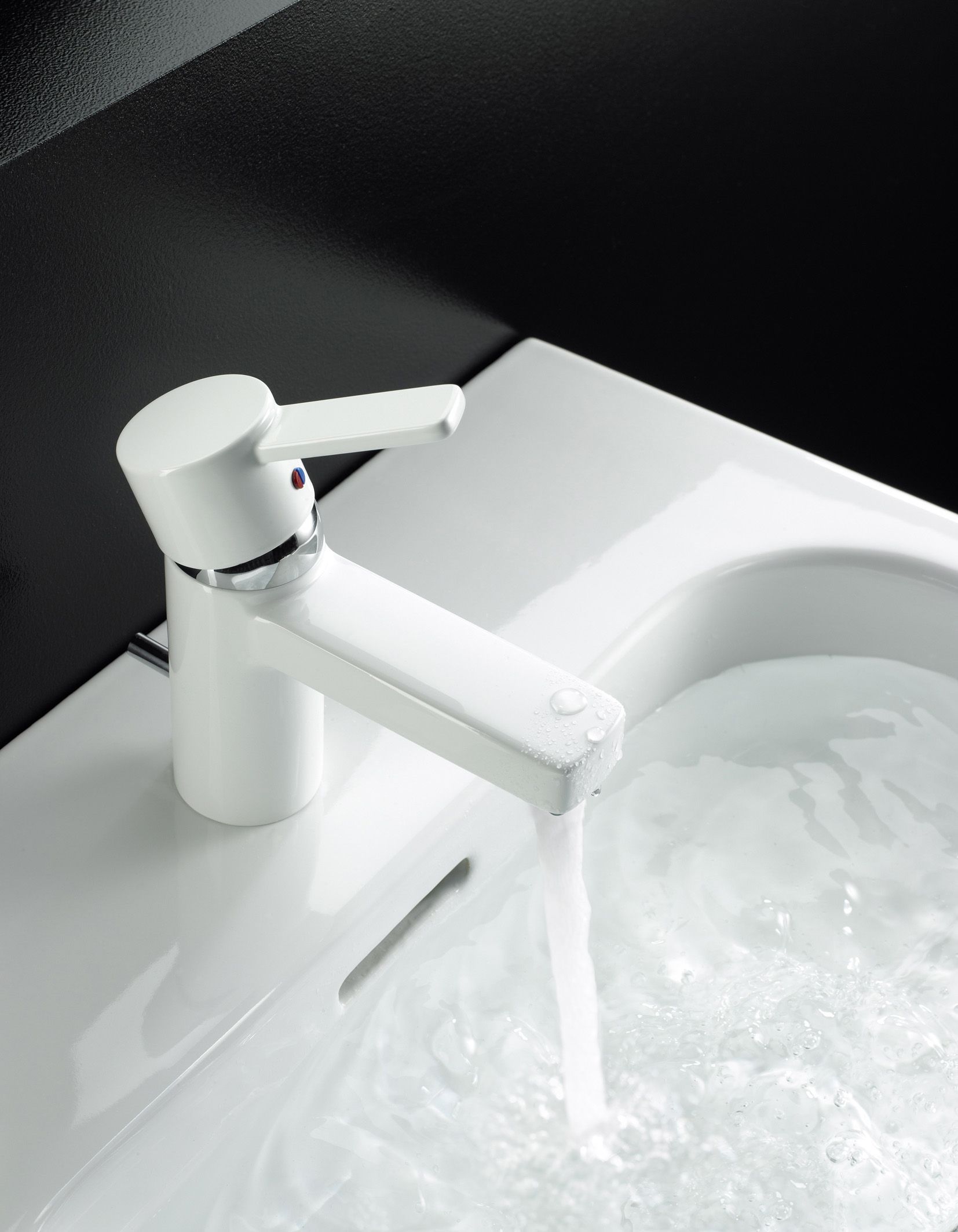 Смеситель для раковины Kludi  белый, хром  382509175 - 2