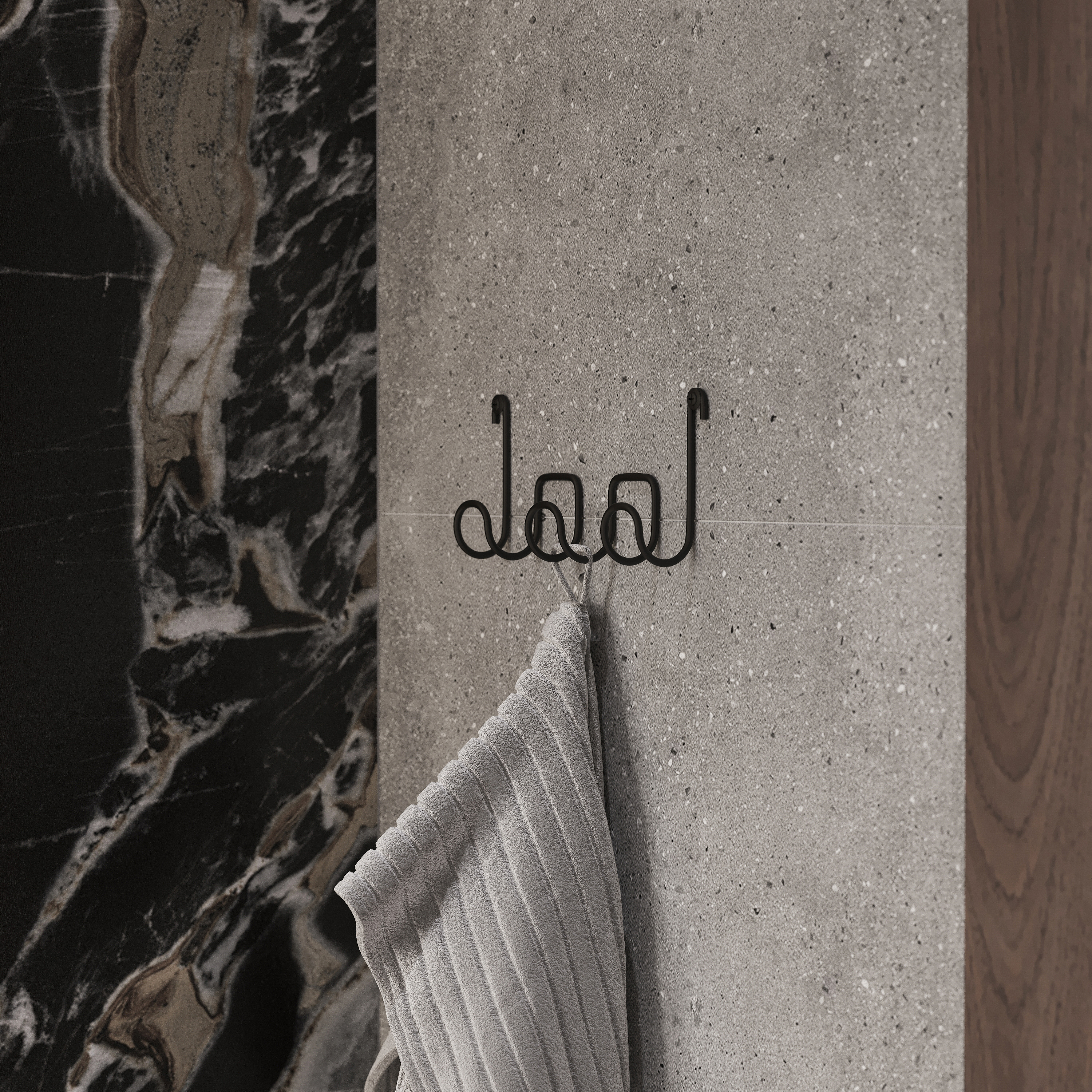 Крючок DIWO Смоленск П16542 тройной, черный муар - 2