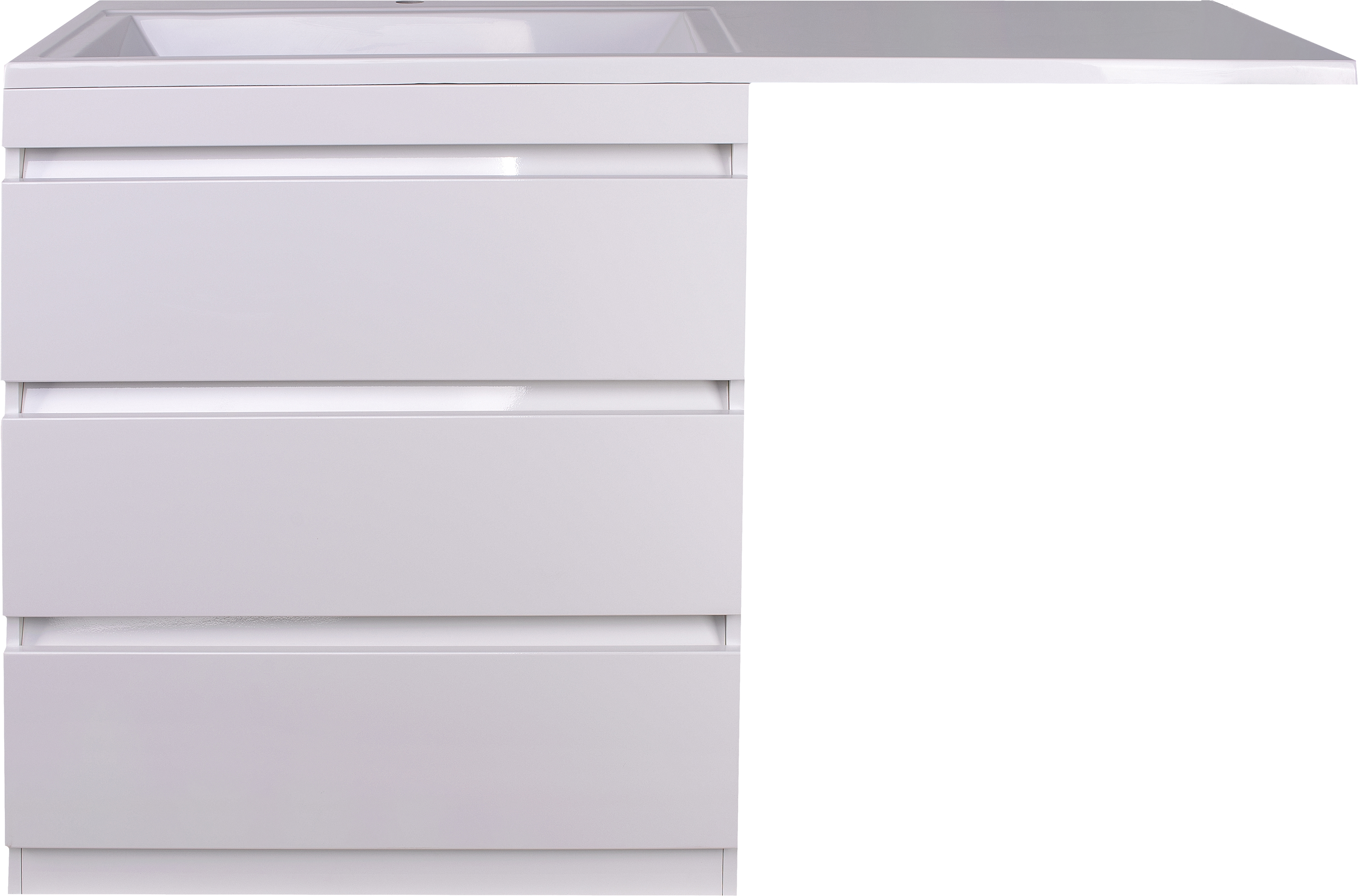 Тумба для комплекта Style Line Даллас 140 люкс, белая СС-00002221 - 0