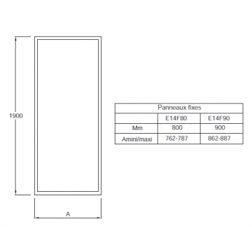 Дополнительная секция для душ. ограждения Jacob Delafon Serenity 80х190 см, боковая E14F80-GA - 1