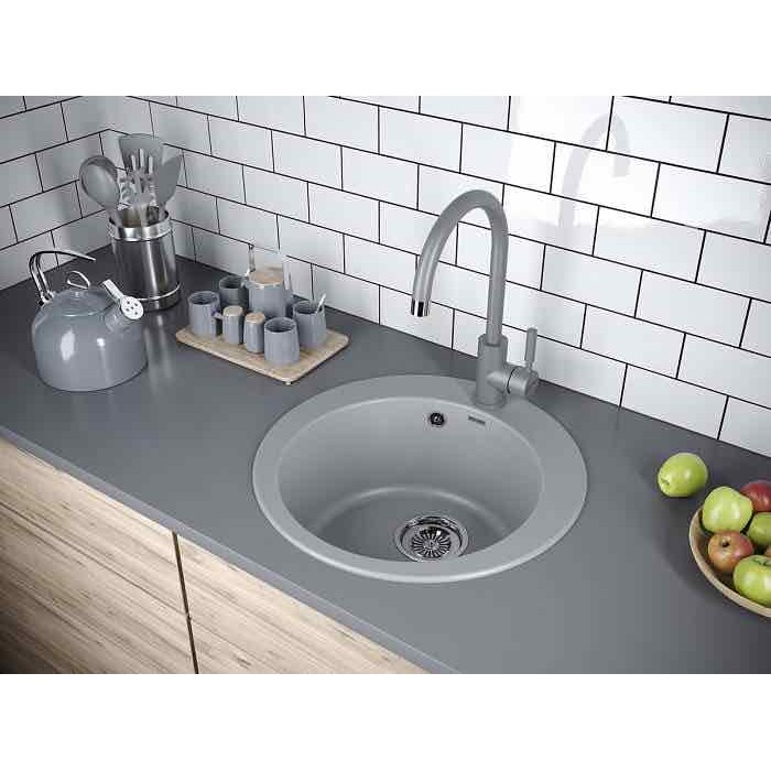 Мойка кухонная Paulmark Gelegen 48 серый матовый PM404800-GRM - 2