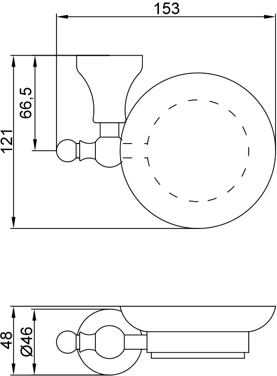 Мыльница Veragio Gialetta VR.GIL-6450.CR хром - 2