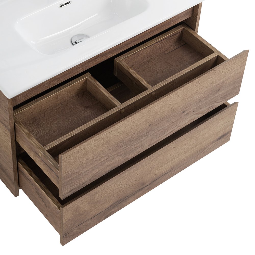 Тумба с раковиной Belbagno Kraft 39 80 темное дерево - 5