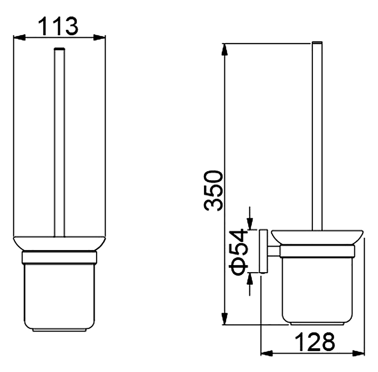 Щетка для туалета Timo Saona 13061/17 золото матовое - 1