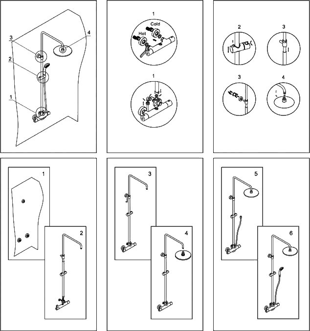 Душевая стойка Wasserkraft A13302 - 6