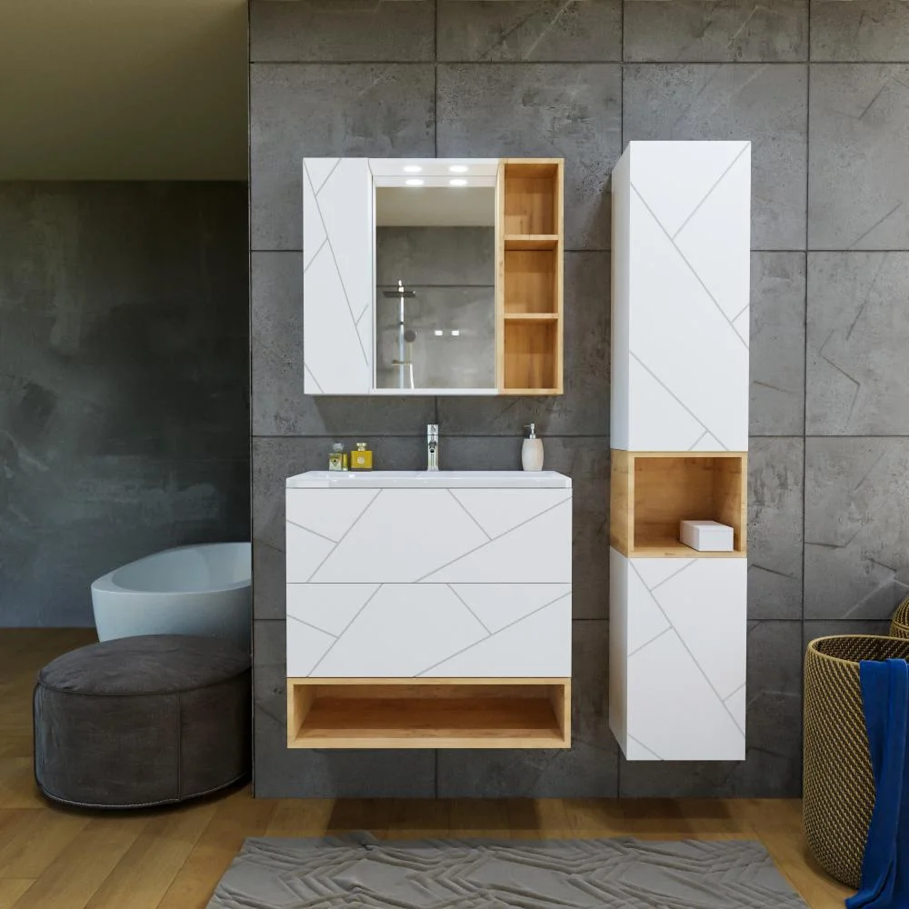 Ниша для тумбы Бриклаер Кристалл 70 дуб бунратти  4627125415890 - 1