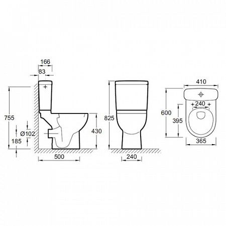 Чаша для унитаза-компакта Jacob Delafon Odeon Up 18557К 18557K-00 - 2