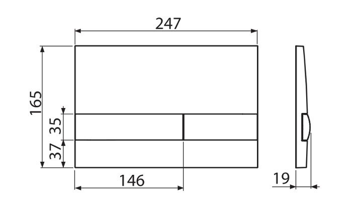 Кнопка смыва AlcaPlast  хром  M1741 - 2