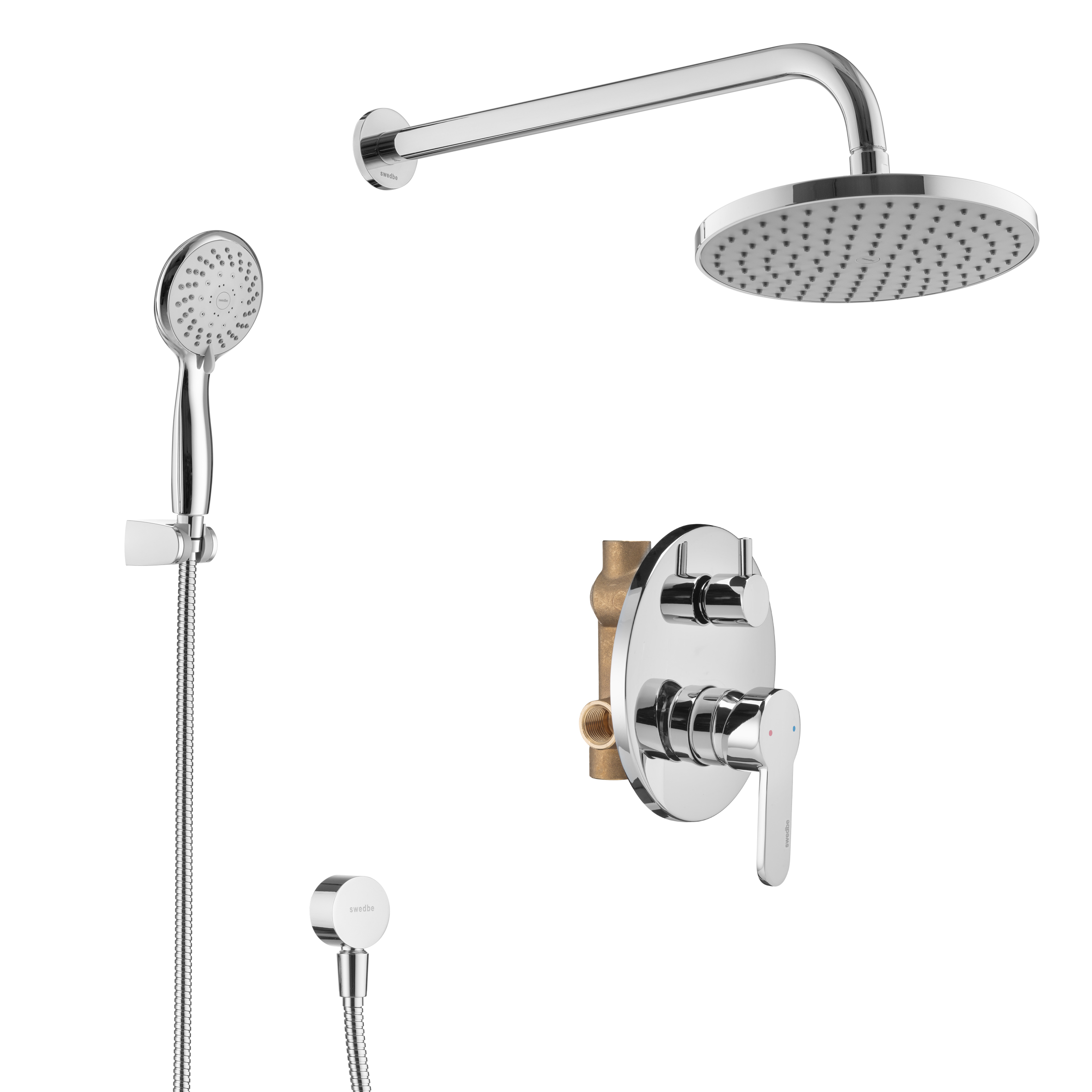 Swedbe Platta Душевой комплект со встроенным смесителем и верхним душем 5538 - 2