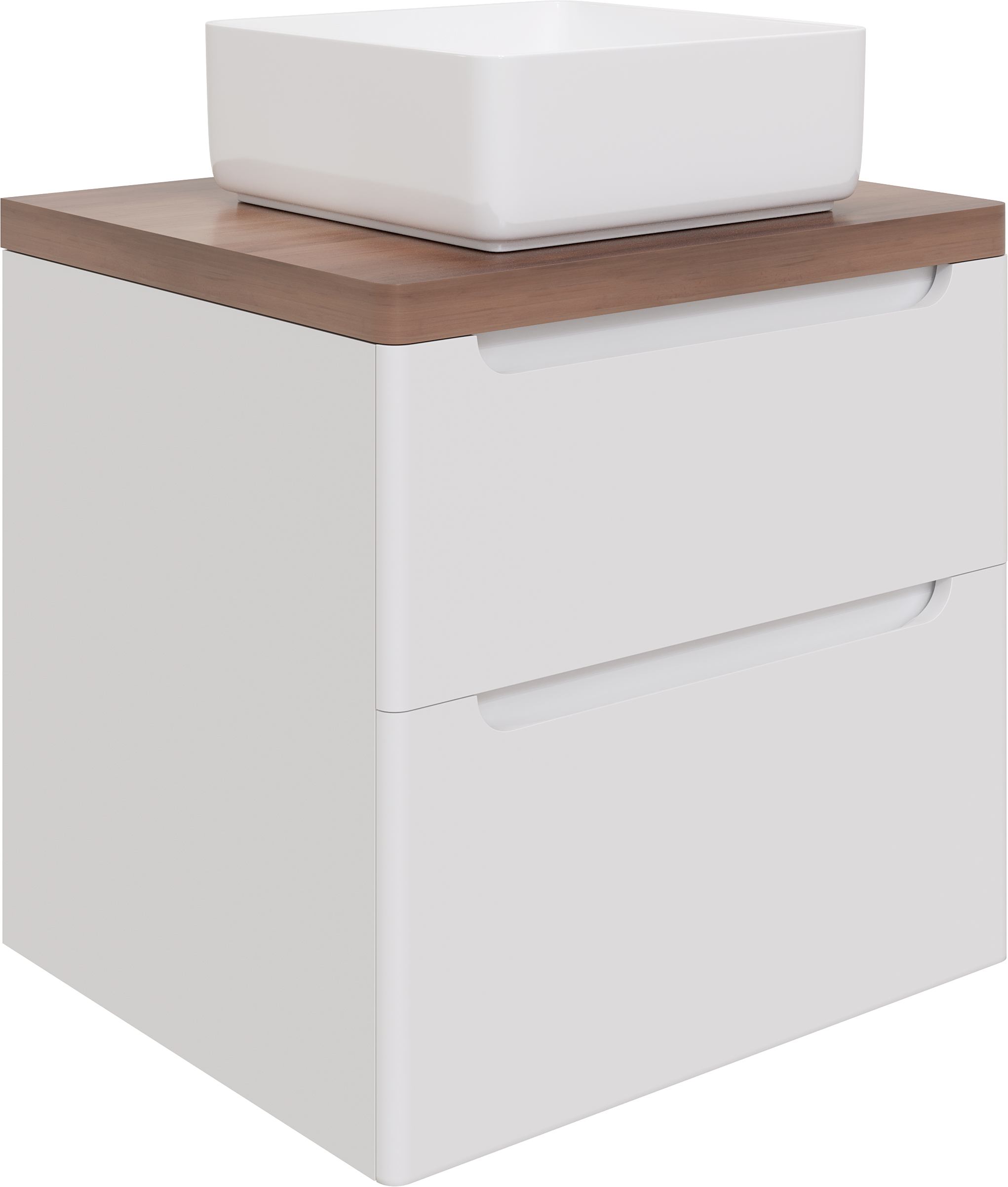 Мебель для ванной STWORKI Берген 60 белая с темной столешницей, раковина City 1 549450 - 8