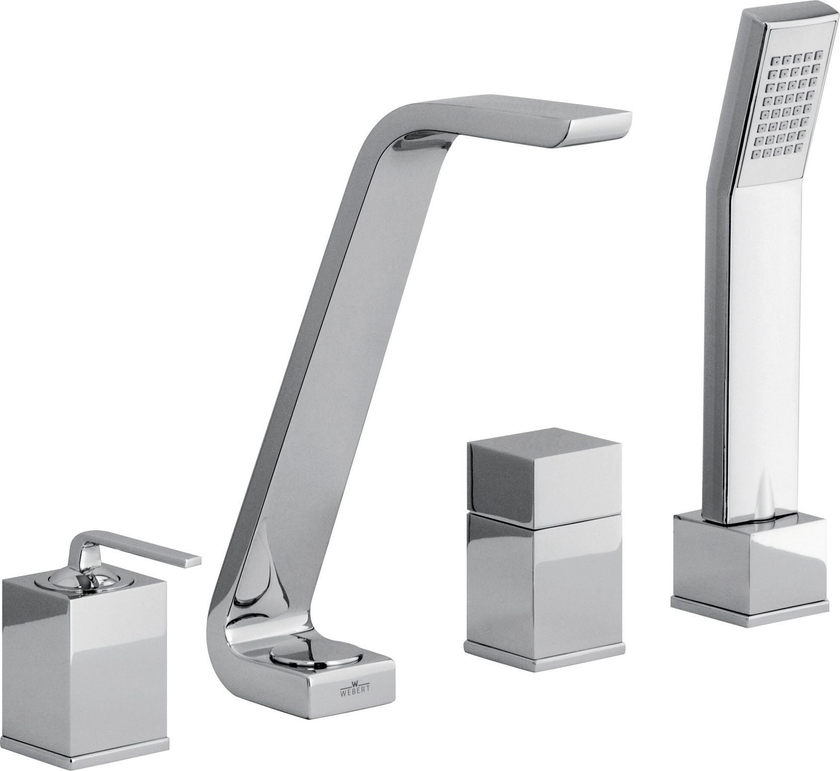 Смеситель Webert Wolo WO850701015 на борт ванны, хром - 0