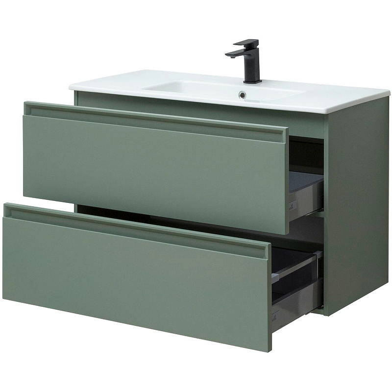 Тумба под раковину Allen Brau Eclipse 100 серо - зеленый матовый 1.E1003.CGM - 4