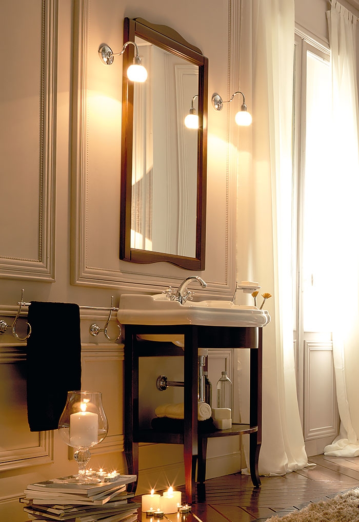 Тумба для комплекта Kerasan Retro с полкой, орех 735040 - 3