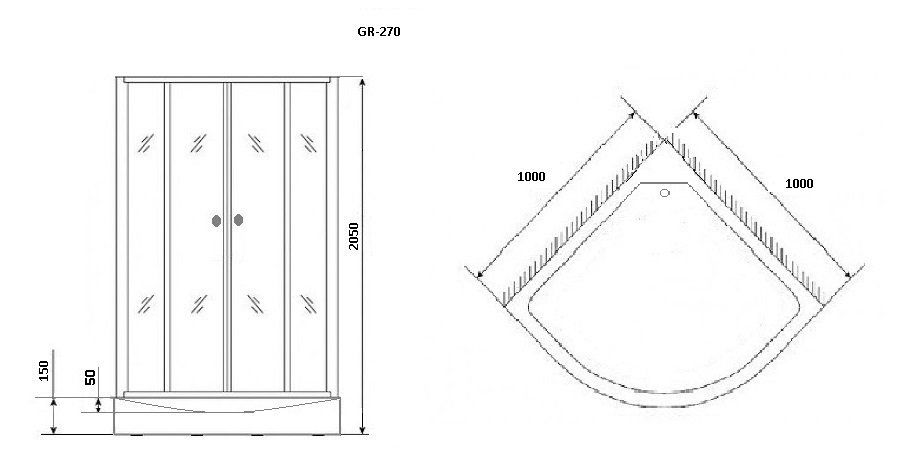 Душевая кабина Grossman GR270 100х100 - 6