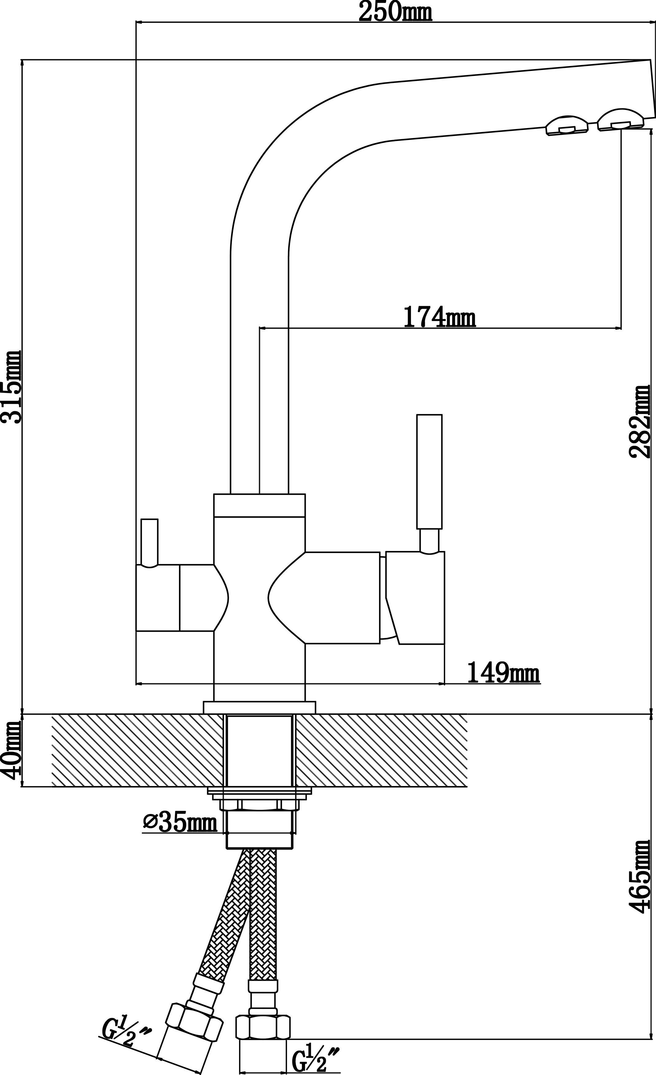 Смеситель АКЦЕНТ  ВМ, цвет Терракота  (ACCENT ВМ Terracota) 335.06Н.2123.406 - 1