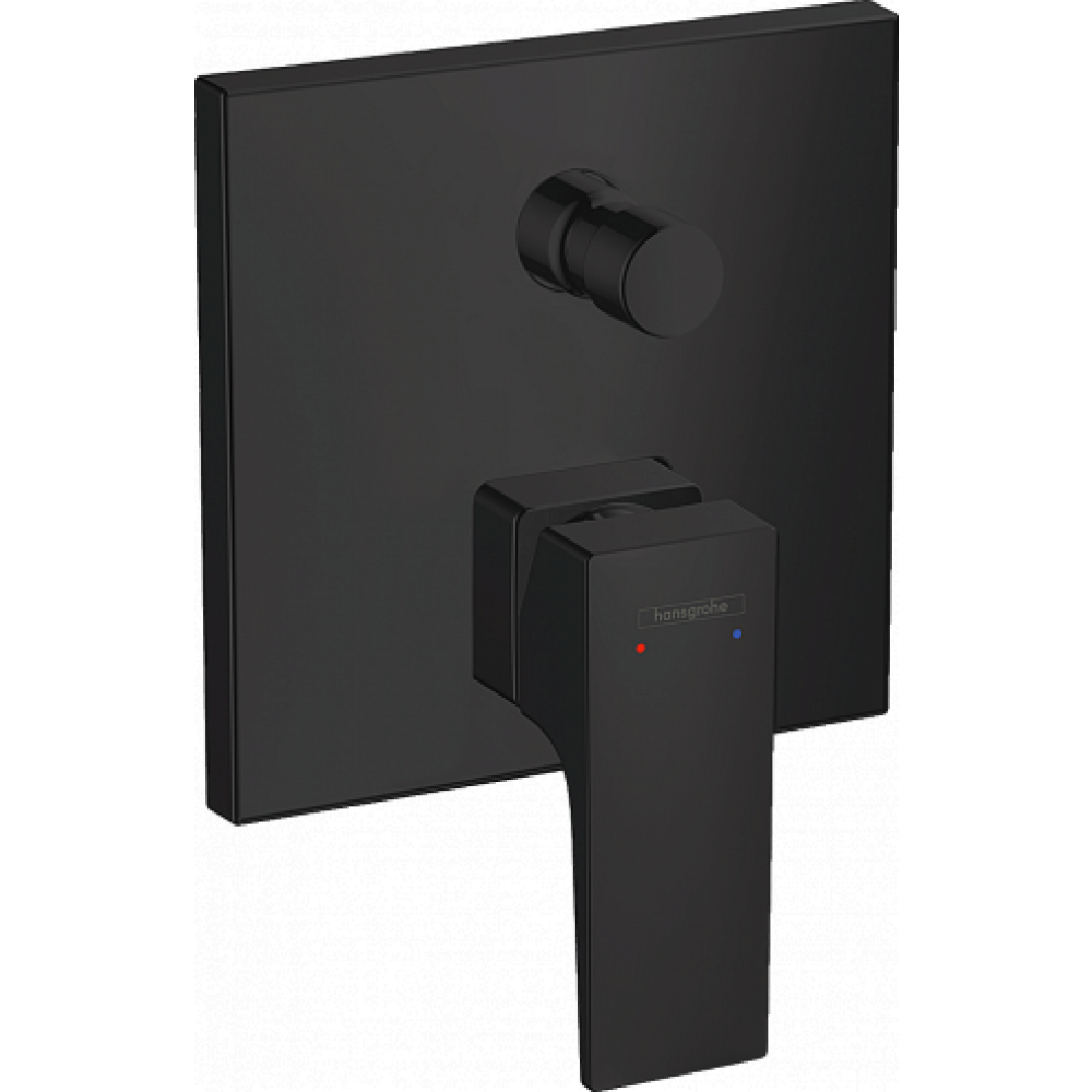 Смеситель hansgrohe Metropol для ванны, однорычажный, с рычаговой рукояткой, со встроенной защитной комбинацией, СМ, матовый черный 32546670 - 0