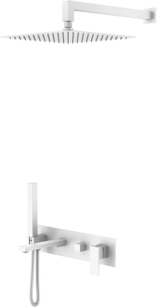 Душевой комплект Boheme Qubic белый матовый 474-MW - 0