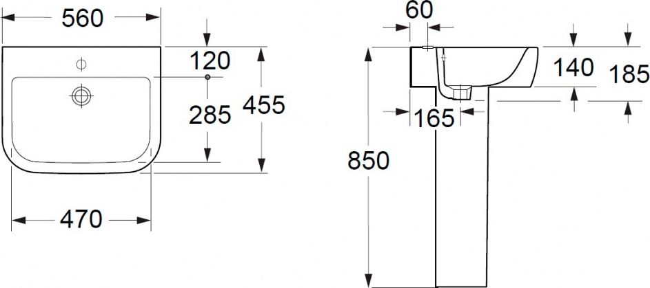 Раковина BelBagno Alpina BB10100L - 7