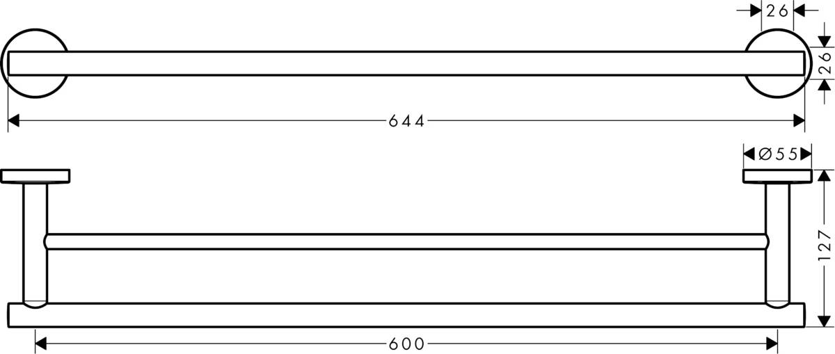 Полотенцедержатель Hansgrohe Logis Universal 41712000 двойной - 1