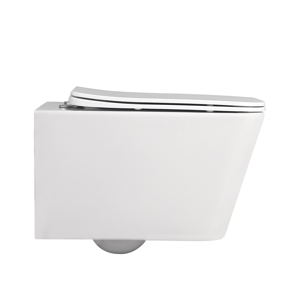 Унитаз ABBER Rechteck AC1201MW подвесной белый матовый, безободковый - 5